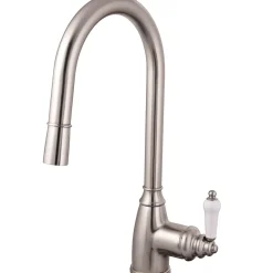 Essebagno Ascott Roestvrijstalen Ééngreeps Wastafelmengkraan Met Uittrekbare Handdouche