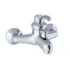 EsseBagno Bad- en Douchemengkraan Cambridge - Verchroomd - Keramische Schijf - 20,5x18,5x12,5cm