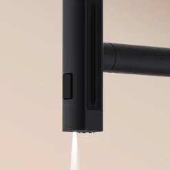 Essebagno Esserain wastafelmengkraan met uittrekbare handdouche in mat zwart