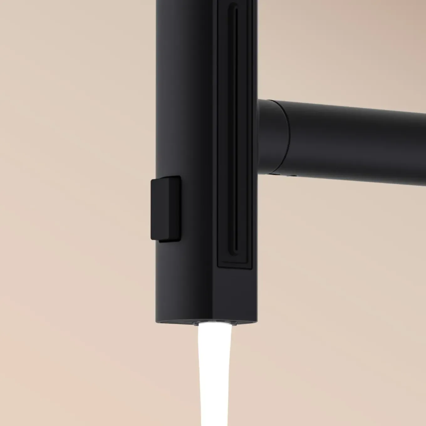 Essebagno Esserain wastafelmengkraan met uittrekbare handdouche in mat zwart