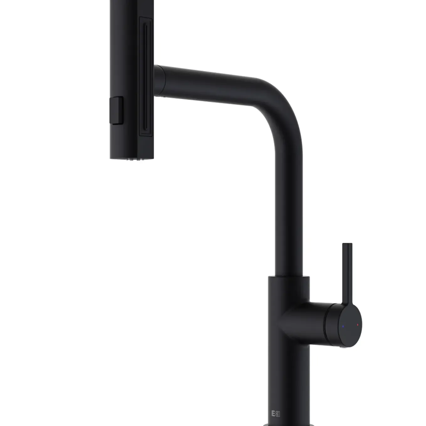 Essebagno Esserain wastafelmengkraan met uittrekbare handdouche in mat zwart