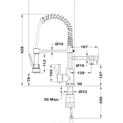 EsseBagno keukenmengkraan Mixer pro nikkel