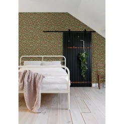 ESTAhome Behang Aardbeien Groen En Rood - 50 X 900 Cm - 132168