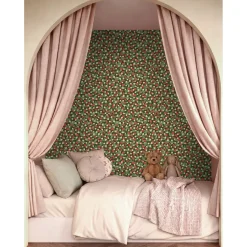 ESTAhome Behang Aardbeien Groen En Rood - 50 X 900 Cm - 132168