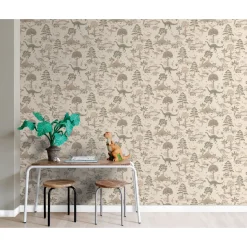 Estahome Behang Dinosaurussen Lichtbeige - 50 X 900 Cm - 132175