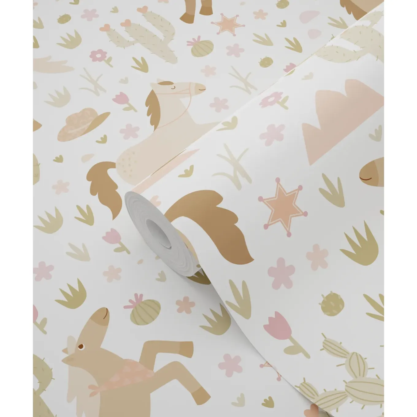 Estahome Behang Paarden Bruin, Groen En Roze - 50 X 900 Cm - 132193