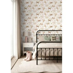 Estahome Behang Paarden Bruin, Groen En Roze - 50 X 900 Cm - 132193