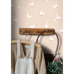Estahome Behang Schattige Ganzen Beige - 50 X 900 Cm - 132184