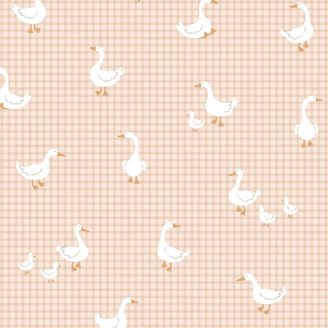 Estahome Behang Schattige Ganzen Beige - 50 X 900 Cm - 132184