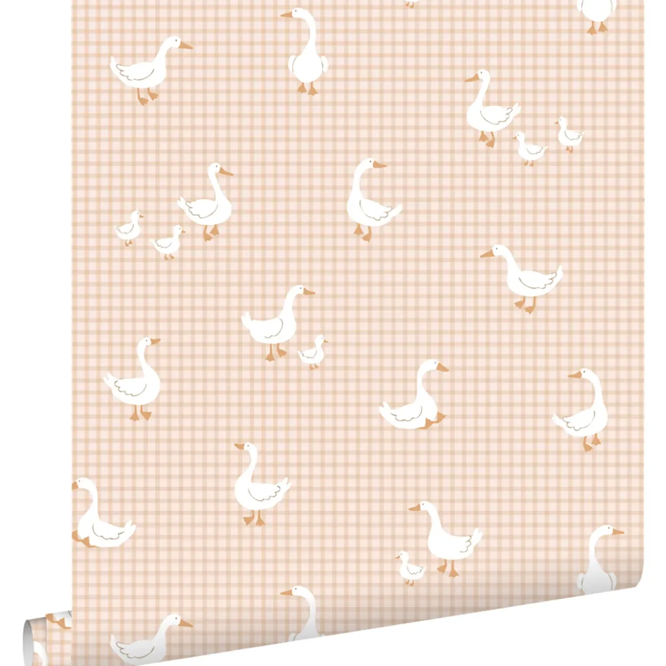 Estahome Behang Schattige Ganzen Beige - 50 X 900 Cm - 132184