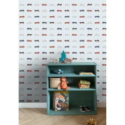 Estahome Behang Vintage Auto's Blauw En Rood - 50 X 900 Cm - 132296
