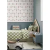 Estahome Behang Vintage Auto's Beige, Blauw En Rood - 50 X 900 Cm - 132297