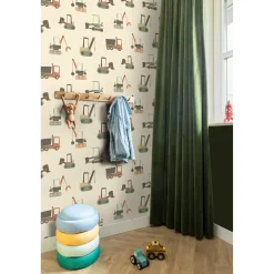 ESTAhome Behang Voertuigen Beige, Terracotta En Blauw - 50 X 900 Cm - 132244