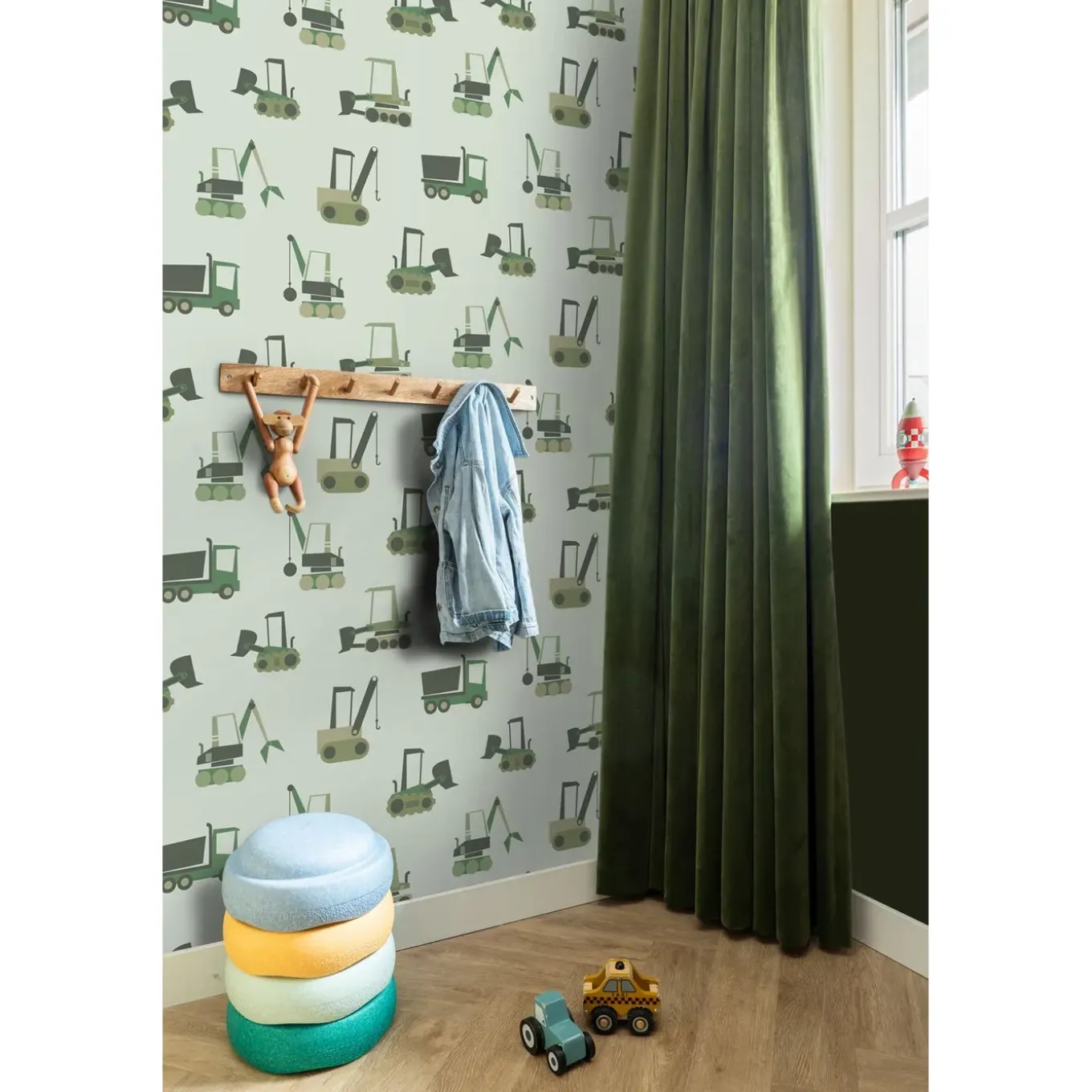 Estahome Behang Voertuigen Groen - 50 X 900 Cm - 132242