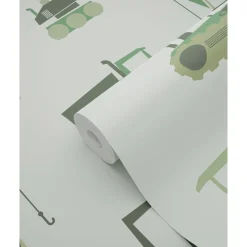 Estahome Behang Voertuigen Groen - 50 X 900 Cm - 132242