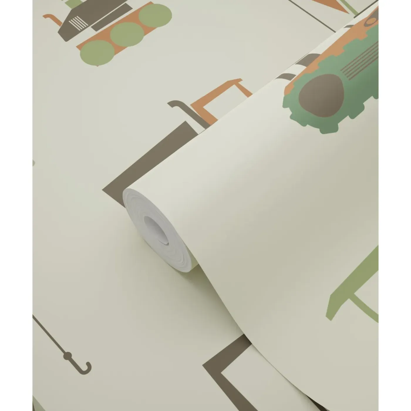 ESTAhome Behang Voertuigen Groen En Bruin - 50 X 900 Cm - 132243