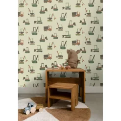ESTAhome Behang Voertuigen Groen En Bruin - 50 X 900 Cm - 132243