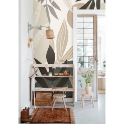 ESTAhome Fotobehang Tropische Bladeren Beige En Grijs - 200 X 279 Cm - 159251