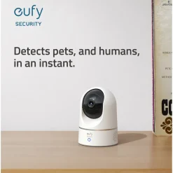 Eufy Indoor Cam 2K Pan & Tilt Beveiligingscamera voor Binnen - Bedraad - 2K