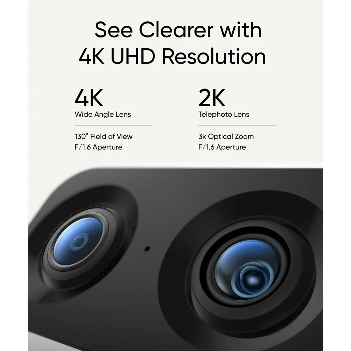 Eufy slimme beveiligingscamera voor binnen S350 4K 360° zicht wit