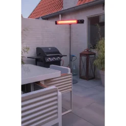 Eurom Terrasverwarmer Golden 2000 Shadow - Wandmontage - 2000W - Zwart
