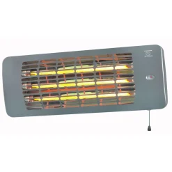 Eurom Terrasverwarmer Q-Time 2001 - Wandmontage - 2000W - Zilver