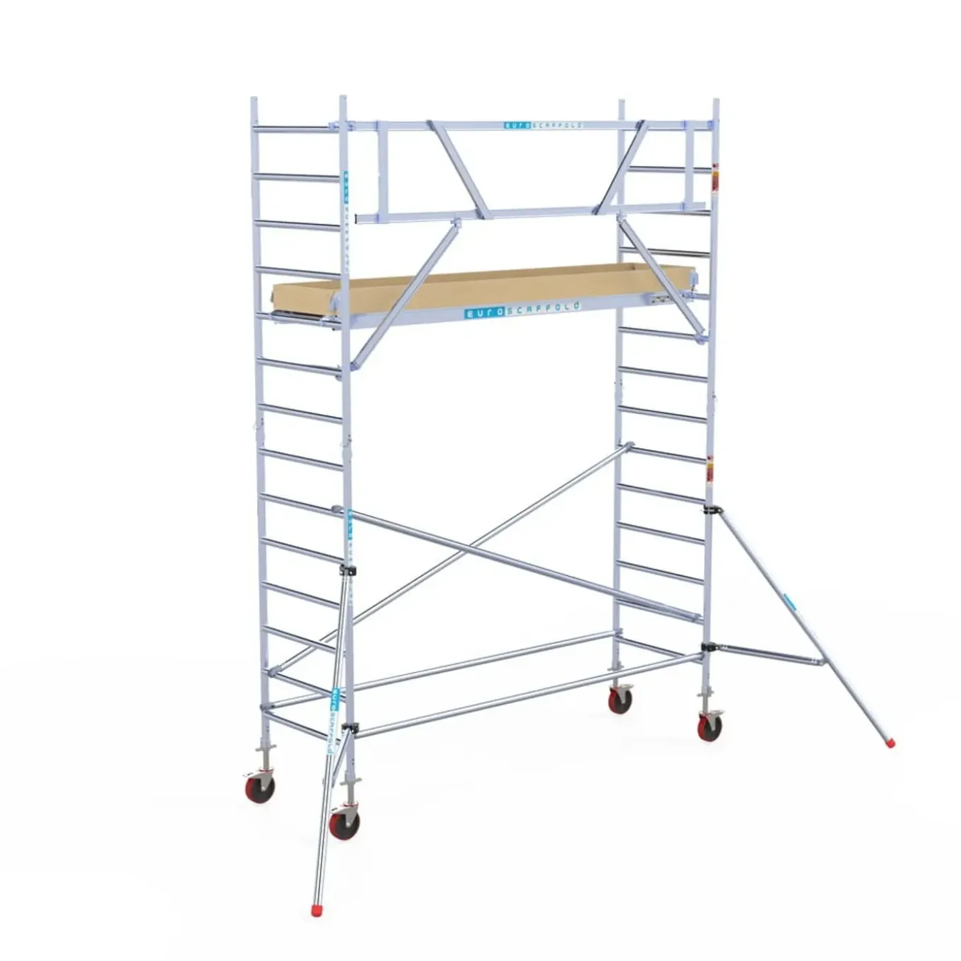 Euroscaffold basic rolsteiger – Professionele steiger 90x250 cm – 5,2 meter werkhoogte