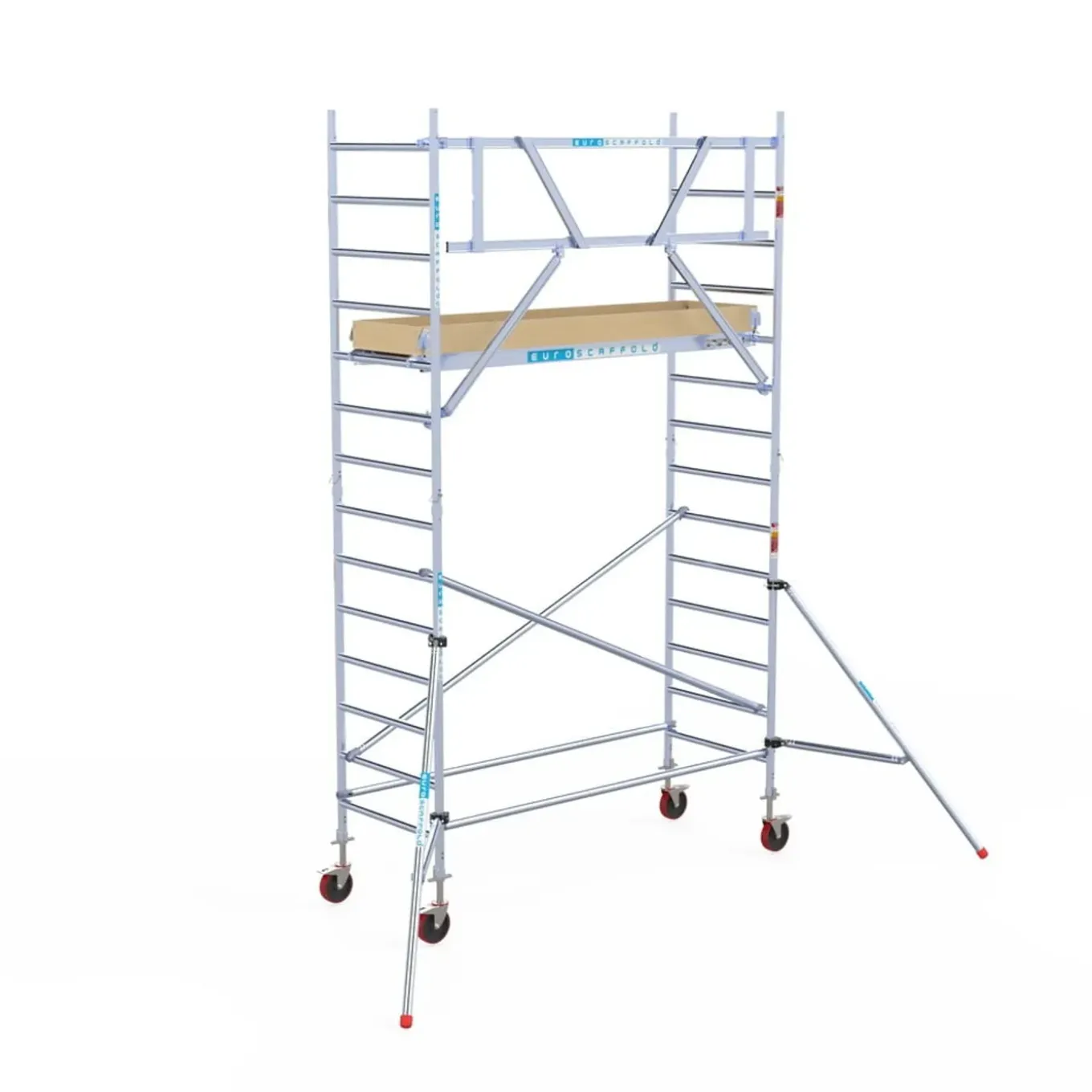 Euroscaffold basic rolsteiger – Professionele steiger 90x305 cm – 5,2 meter werkhoogte
