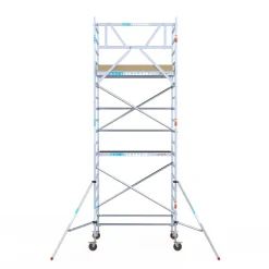 Euroscaffold basic rolsteiger – Professionele steiger 135x190 cm – 6,2 meter werkhoogte