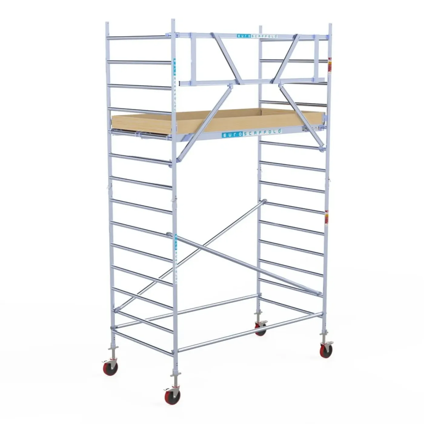 Euroscaffold basic rolsteiger – Professionele steiger 135x250 cm – 5,2 meter werkhoogte