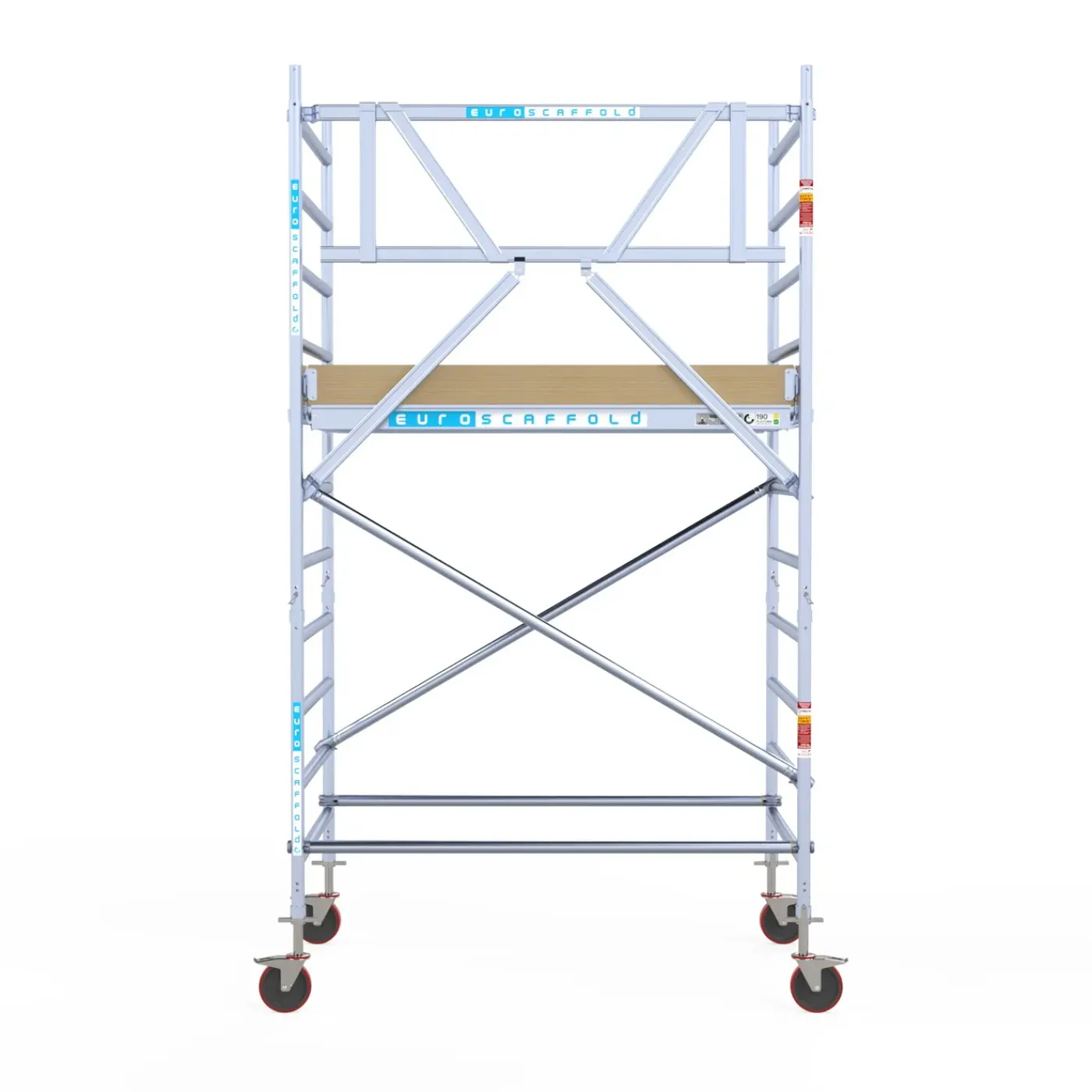Euroscaffold basic rolsteiger – Professionele steiger 135x190 cm – 4,2 meter werkhoogte