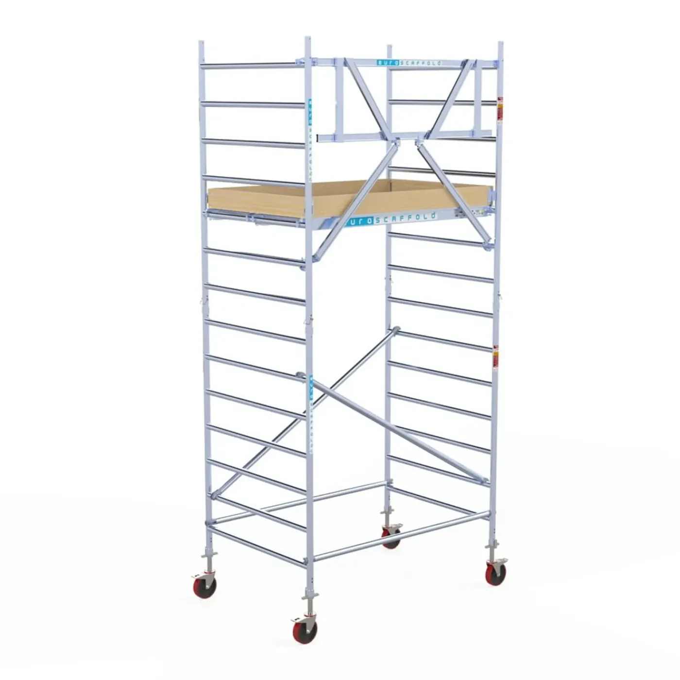 Euroscaffold basic rolsteiger – Professionele steiger 135x190 cm – 5,2 meter werkhoogte