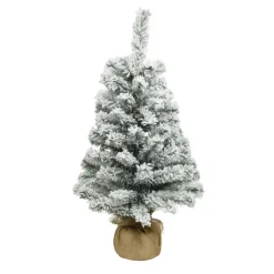 Everlands Kunst Kerstboom - 60 Cm - Sneeuw - Kunstboom