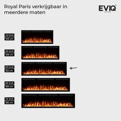 EVIQ Elektrische Sfeerhaard Diamond 60 Inch – 152 Cm
