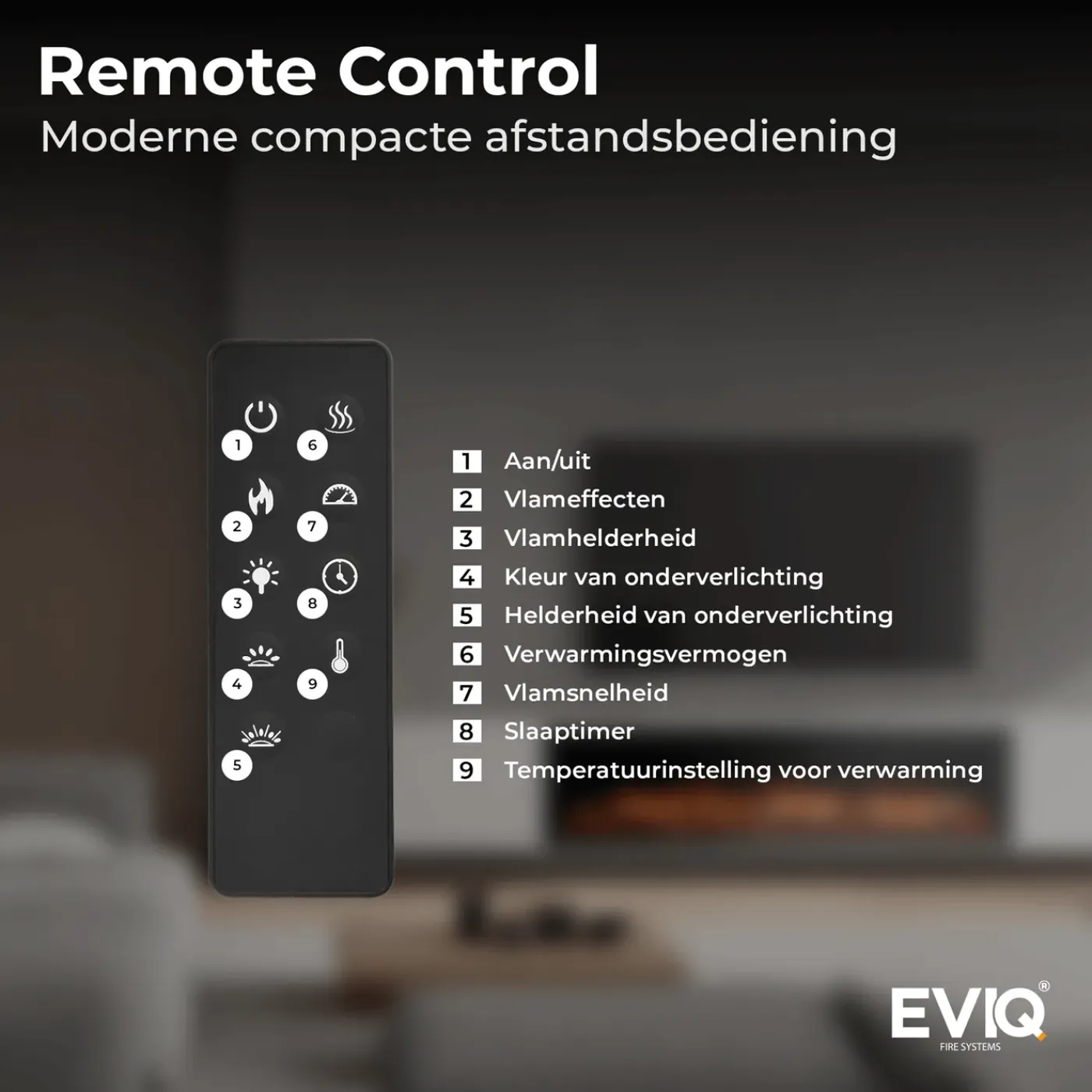 EVIQ Elektrische Sfeerhaard Diamond 60 Inch – 152 Cm