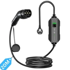 Ev4u Mobiele Thuislader Type 2 - 20 Meter - 6a-16a - Ip67 Waterdicht - Type 2 Vanaf