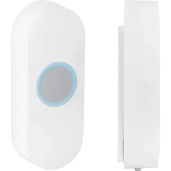 Exin gong - batterij - met beldrukker en licht - wit