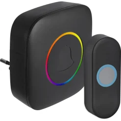 Exin gong - plugin - beldrukker - RGB licht - zwart