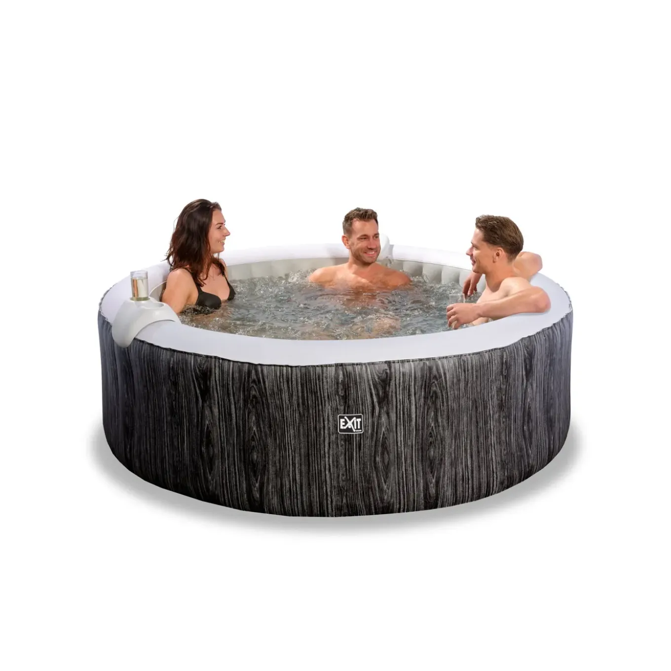 Exit Hoofdsteun & Bekerhouder Set – Spa Accessoire – Opblaasbare Jacuzzi – Hottub Kussen