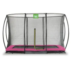 Exit Silhouette Inground Trampoline 244x366cm Met Veiligheidsnet - Roze