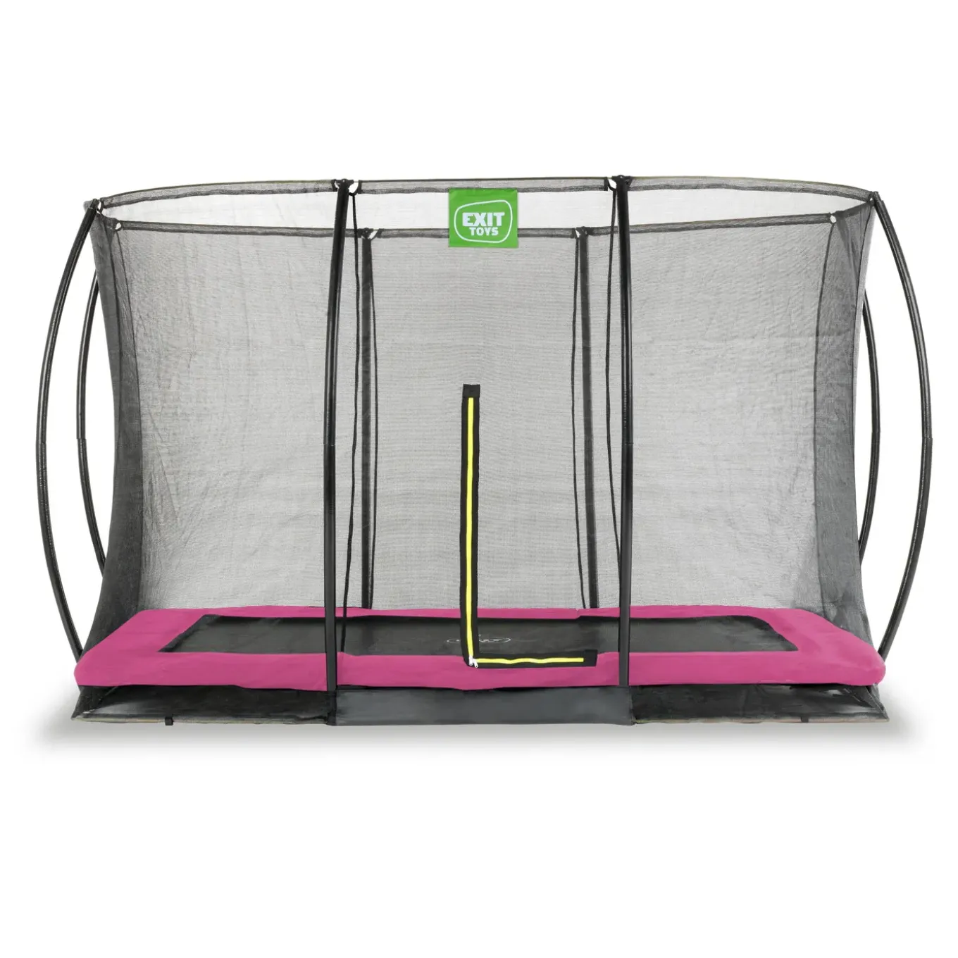 Exit Silhouette Inground Trampoline 244x366cm Met Veiligheidsnet - Roze