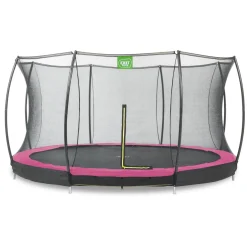 Exit Silhouette Inground Trampoline Ø427cm Met Veiligheidsnet - Roze