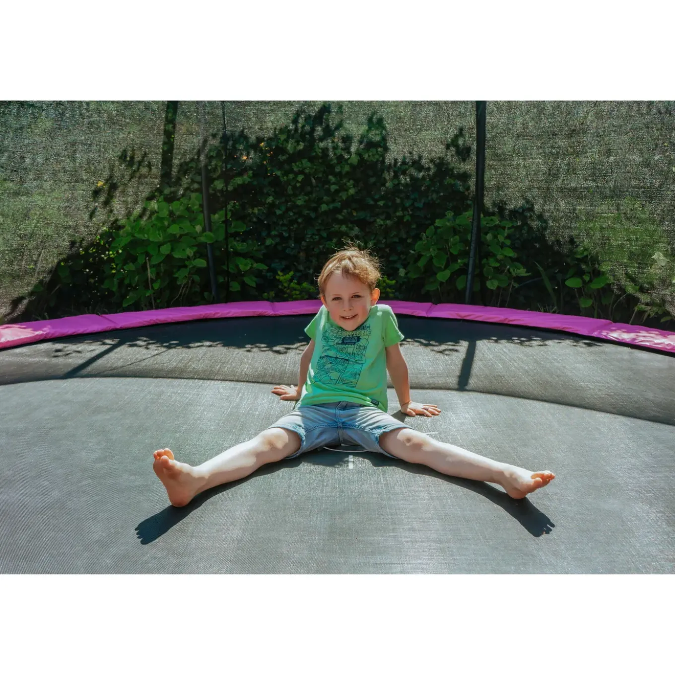 Exit Silhouette Inground Trampoline Ø427cm Met Veiligheidsnet - Roze