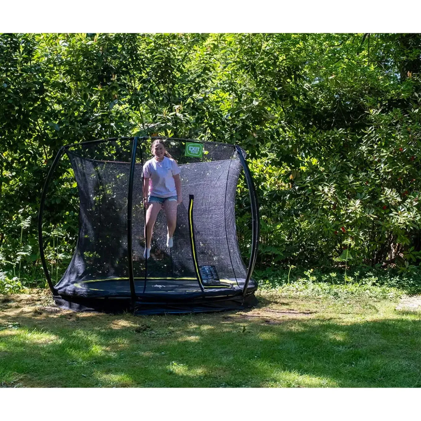 Exit Silhouette Inground Trampoline Ø305cm Met Veiligheidsnet - Roze