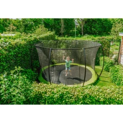 Exit Silhouette Inground Trampoline Ø427cm Met Veiligheidsnet - Groen