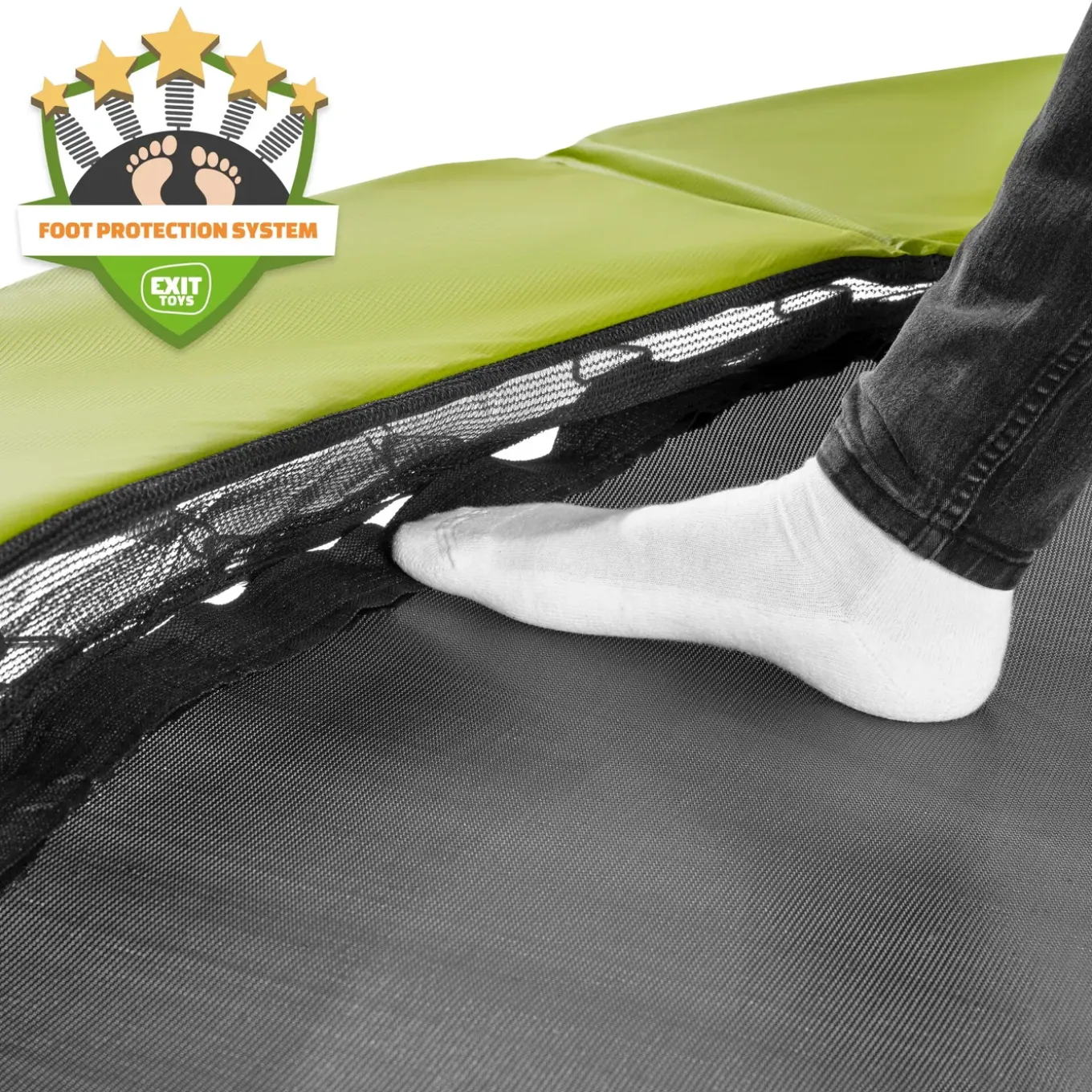 Exit Silhouette Inground Trampoline Ø427cm Met Veiligheidsnet - Groen