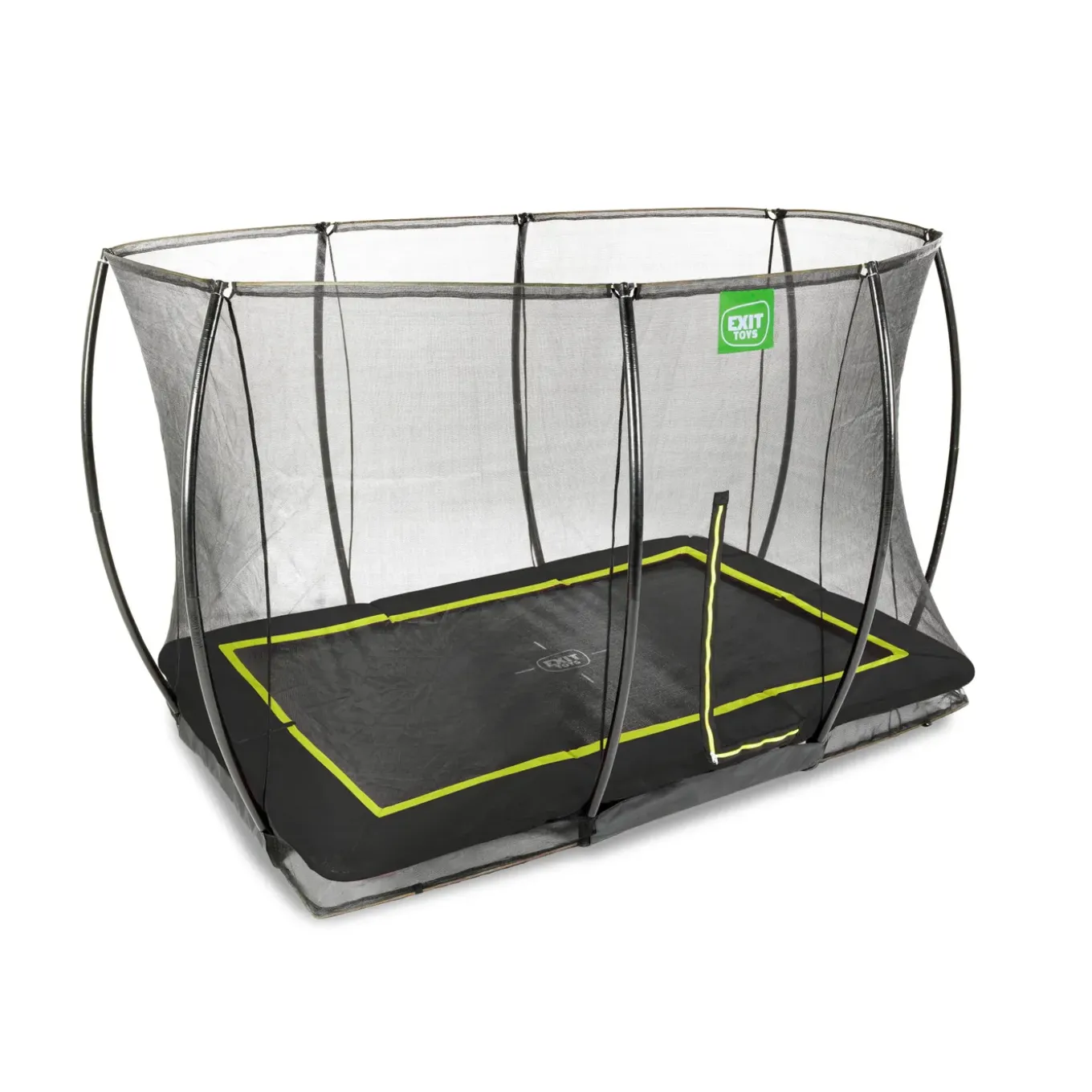 Exit Silhouette Inground Trampoline 214x305cm Met Veiligheidsnet - Zwart