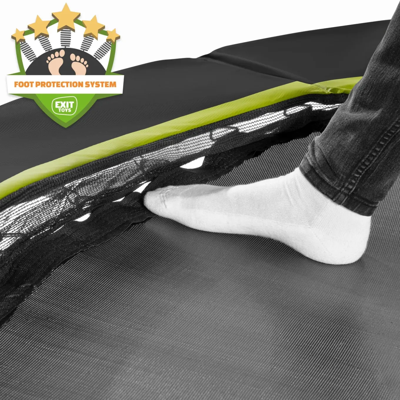 Exit Silhouette Inground Trampoline 214x305cm Met Veiligheidsnet - Zwart