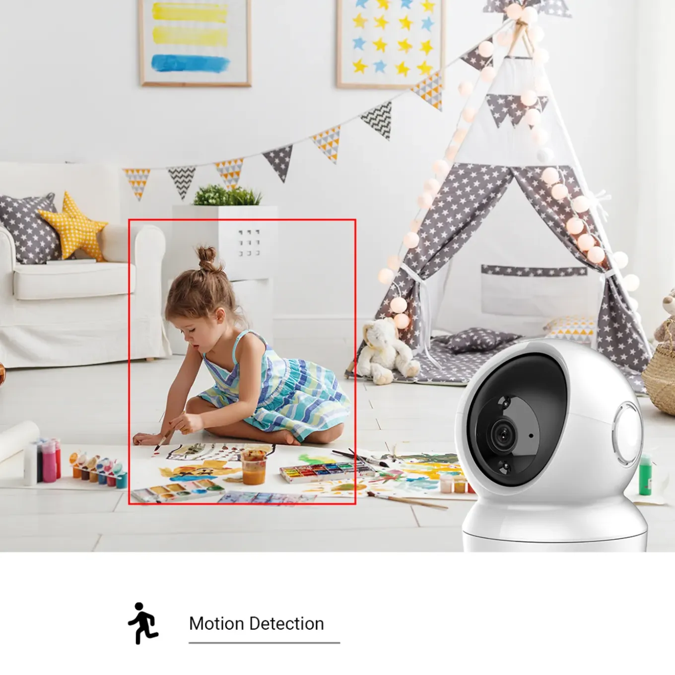 Ezviz beveiligingscamera voor binnen H6C FHD 360° IR-functie infraroodverlichting volgfunctie wit