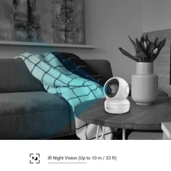 Ezviz beveiligingscamera voor binnen H6C FHD 360° IR-functie infraroodverlichting volgfunctie wit
